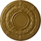 Ekena Millwork Dauphine Ceiling Medallion (Fits Canopies up to 13 1/4"), Hand-Painted Gold, 33 7/8"OD x 1 3/8"P CM33DAGLS - alternate 1